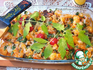 Цветная капуста с грибами
