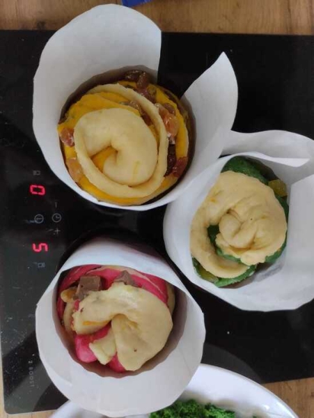 Цветной ванильный краффин Цветной ванильный краффин