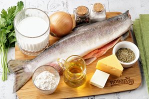 Горбуша в сливочно-сырном соусе Горбуша в сливочно-сырном соусе