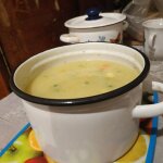 Диетический сырный суп с овощами