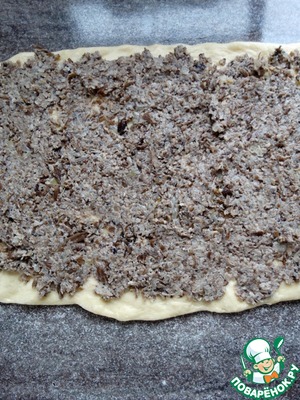 Булочки с грибами под сырной глазурью