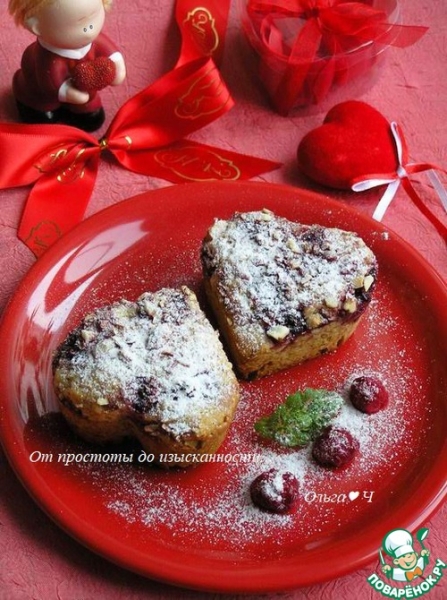 Блонди с малиной и миндалем Блонди с малиной и миндалем