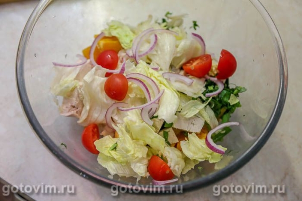 Салат из тофу с тыквой