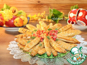 Булочки-трубочки с творогом и повидлом Булочки-трубочки с творогом и повидлом