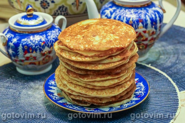 Пышные оладьи с манкой