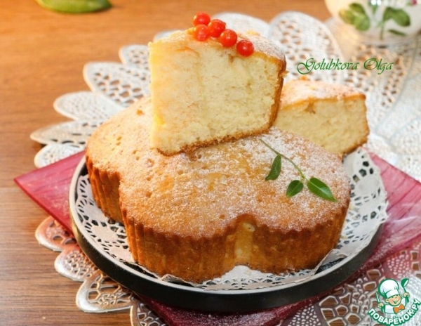 Ванильный кекс с малиновой пропиткой