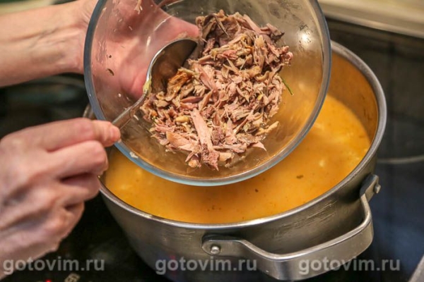 Суп из утиных шеек с солеными огурцами Суп из утиных шеек с солеными огурцами