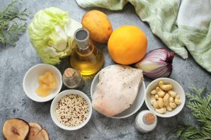 Салат с киноа, курицей и апельсинами Салат с киноа, курицей и апельсинами