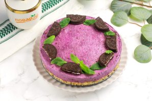 Черничный чизкейк без выпечки