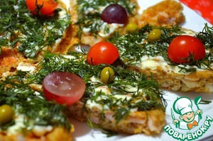 Творожно-овсяные вафли с ветчиной Творожно-овсяные вафли с ветчиной