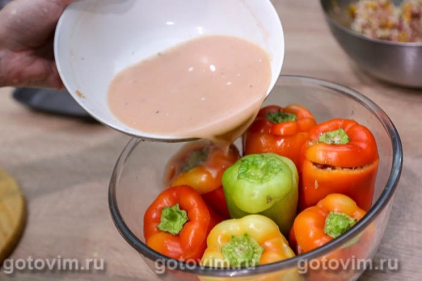 Фаршированные перцы в микроволновке