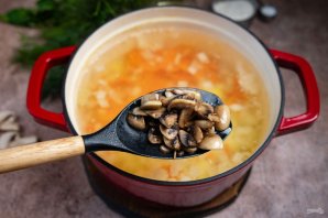 Постный грибной суп