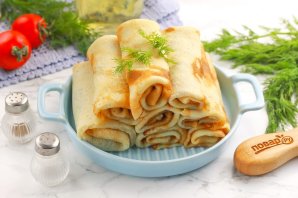 Блины с начинкой из баклажанов Блины с начинкой из баклажанов