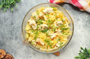 Курица с картошкой в микроволновке