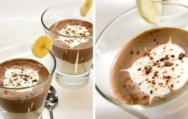 Молочно-ванильный мусс с бананом