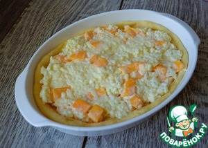 Пирог с рисом, тыквой и колбасой Пирог с рисом, тыквой и колбасой