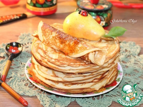 Блины к завтраку, приготовленные на кипятке