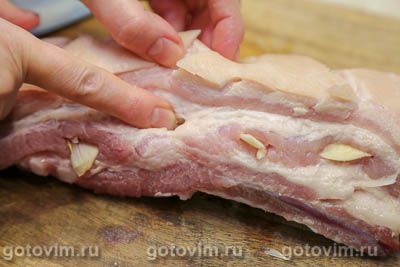 Свинина с чесноком и зернистой горчицей в духовке Свинина с чесноком и зернистой горчицей в духовке