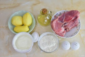 Свиные отбивные в картофельном кляре на сковороде Свиные отбивные в картофельном кляре на сковороде