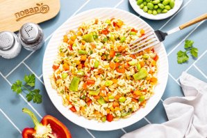 Паста орзо с овощами Паста орзо с овощами