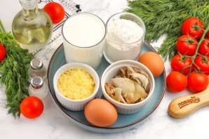 Блины с курицей и сыром