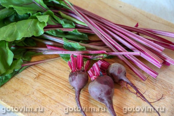 Ботвинник с мясом (суп с говядиной и свекольной ботвой)