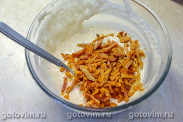 Пышные оладьи с тыквой и беконом