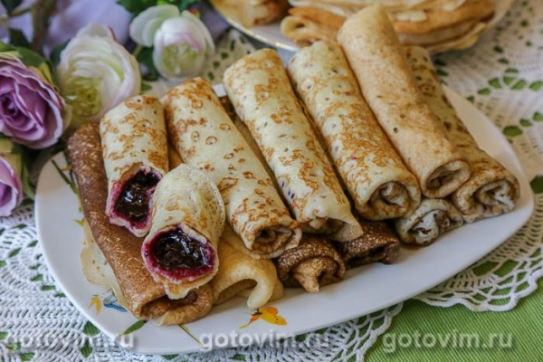 Блины с начинкой из черной смородины Блины с начинкой из черной смородины