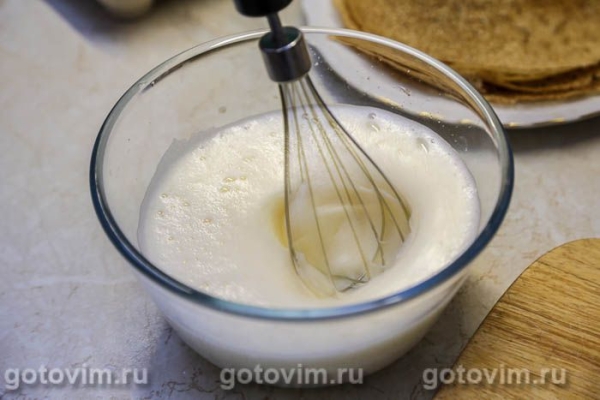 Порционная запеканка из блинов с бананами Порционная запеканка из блинов с бананами