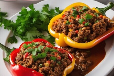 Фаршированные перцы с фаршем и рисом | классический рецепт