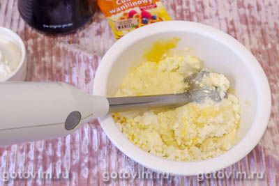 Творожные пончики с ванилью