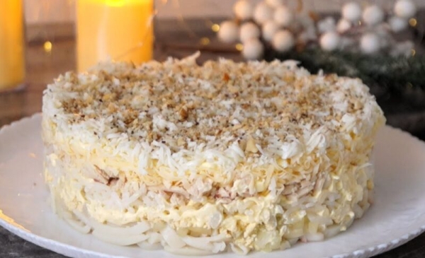 Новогодний салат «Афродита». На праздничном столе вкуснее блюда не было