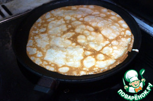 Блинный пирог с грибами