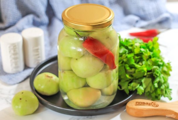 Малосольные зеленые помидоры Малосольные зеленые помидоры