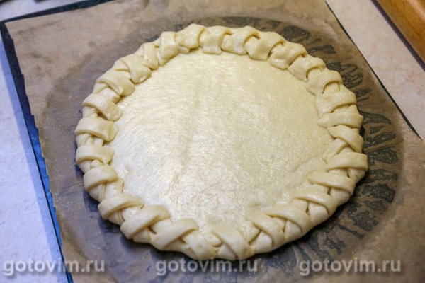 Открытый пирог с клюквой и яблоками Открытый пирог с клюквой и яблоками