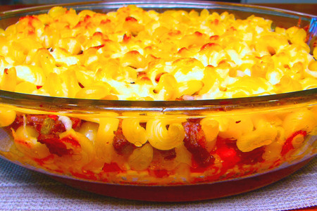 Запеканка из макарон с фаршем