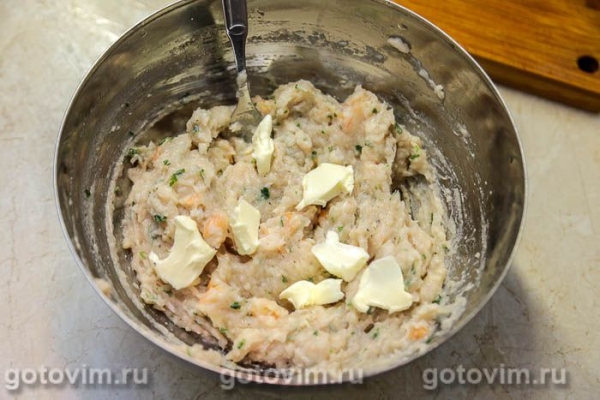 Котлеты из судака с креветками Котлеты из судака с креветками