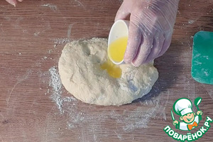 Сдобный разборный пирог с яблоками