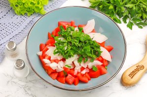 Салат с мясом баранины