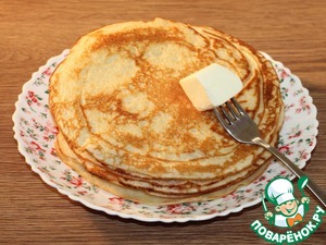 Блины приготовленные на взбитых белках Блины приготовленные на взбитых белках