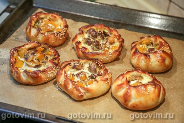 Бочонки с куриной печенью и тыквой