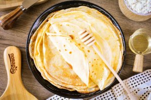 Блины на молоке (простой рецепт)