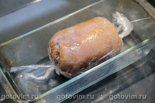 Рулет из рульки с куриной печенью Рулет из рульки с куриной печенью