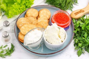 Канапе на крекерах на праздничный стол Канапе на крекерах на праздничный стол