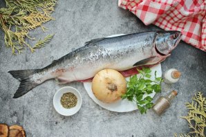 Горбуша на решетке Горбуша на решетке