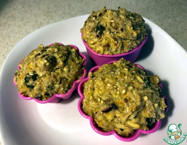 Овсяные маффины с яблоком и клюквой Овсяные маффины с яблоком и клюквой