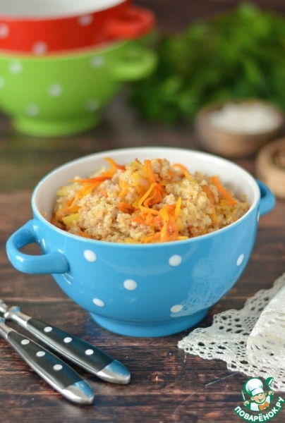 Дроблёная полба с морковью и луком Дроблёная полба с морковью и луком