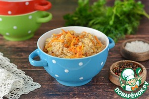 Дроблёная полба с морковью и луком Дроблёная полба с морковью и луком
