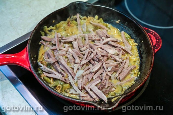 Бефстроганов из свиного языка Бефстроганов из свиного языка