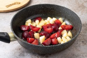 Овсяная каша с сыром и фруктами Овсяная каша с сыром и фруктами